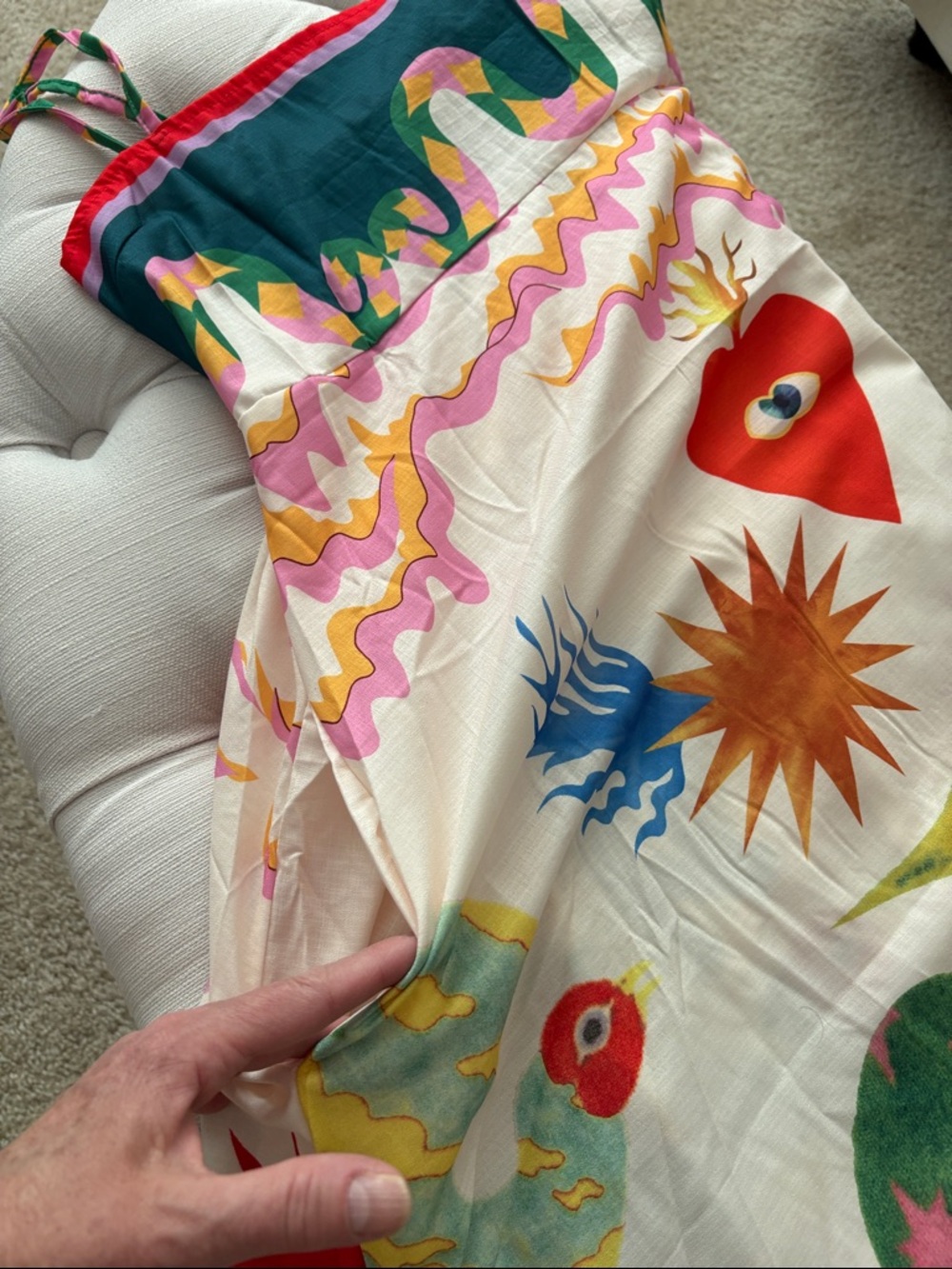 CHARLOTTE GREEN linen blend sun dress - Picture 9 of 12